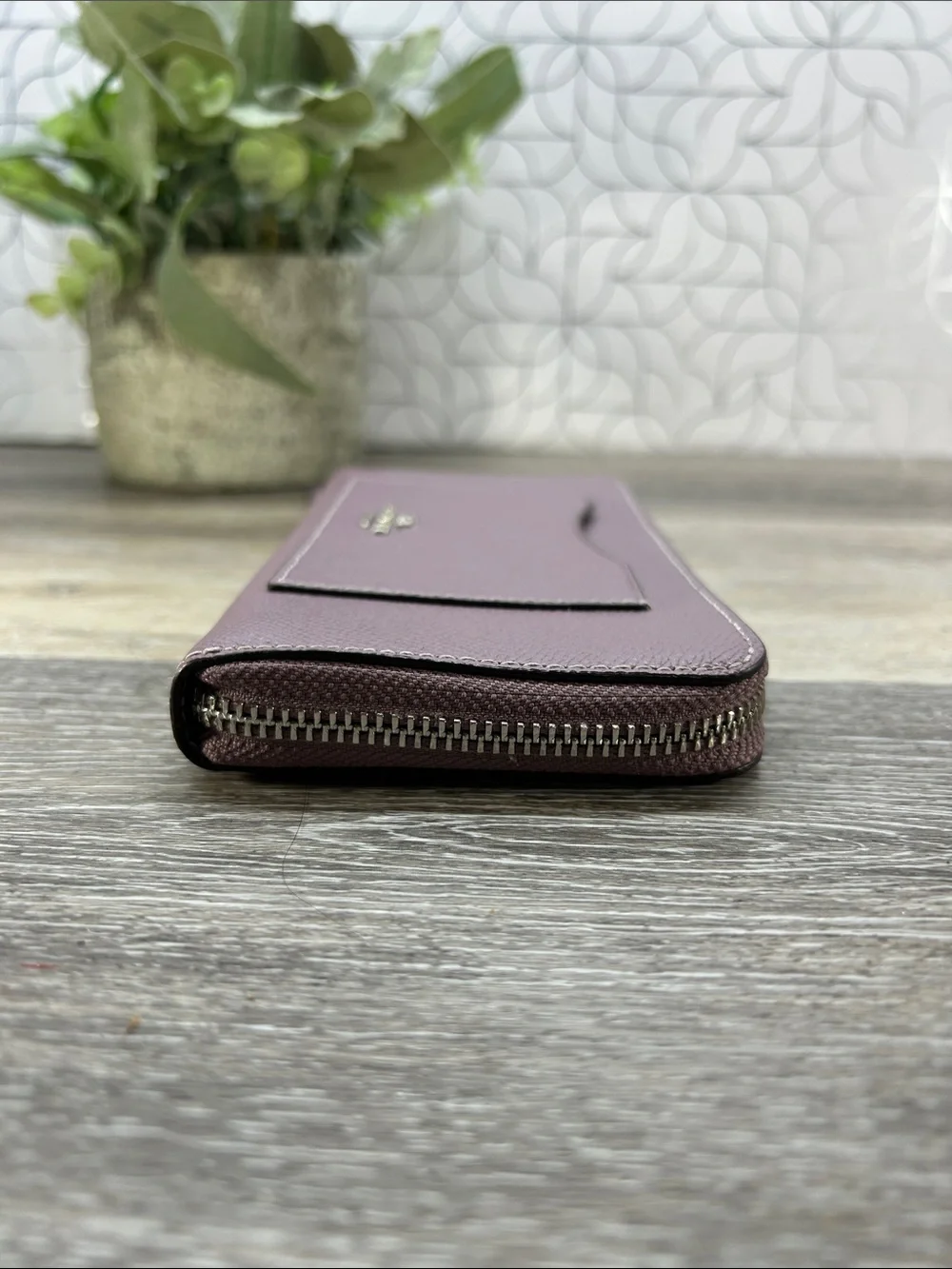 Coach Pink Leather Zip Wallet